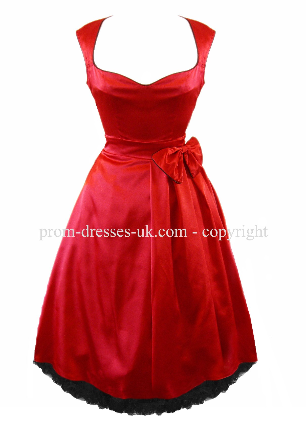 Satin Red Dress